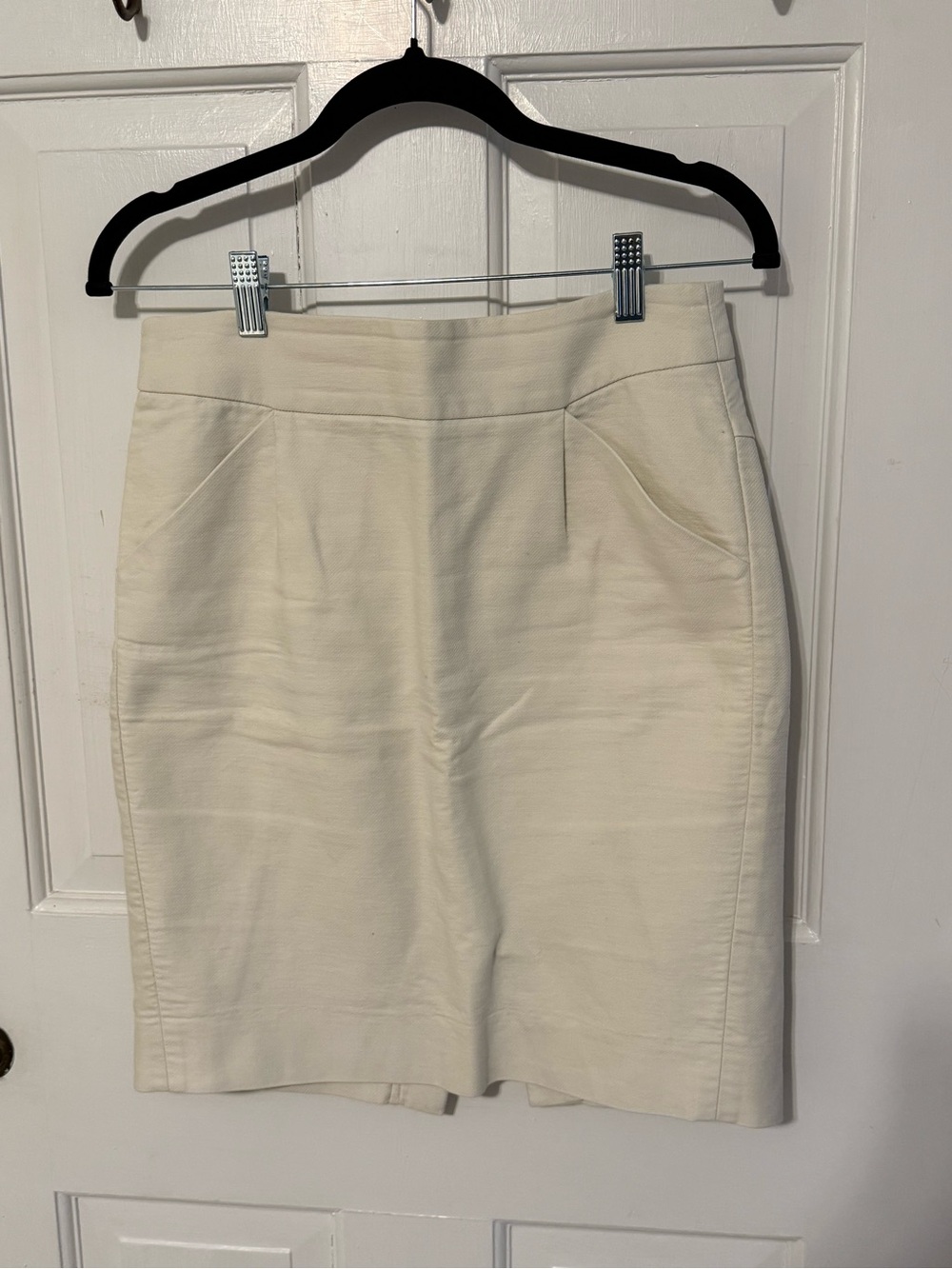 J. Crew Cream Pencil Skirt